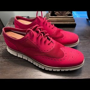 Cole Haan Ox No Stitch, Tango Red, Wingtip, Size 12 Mens Shoes